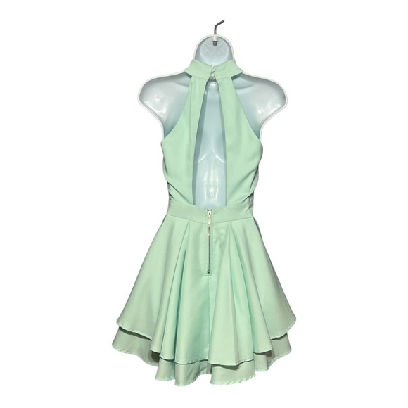 Lulus Bring on the Sunshine Halter Dress Romantic Coquette Rehearsal Mini - Picture 3 of 9
